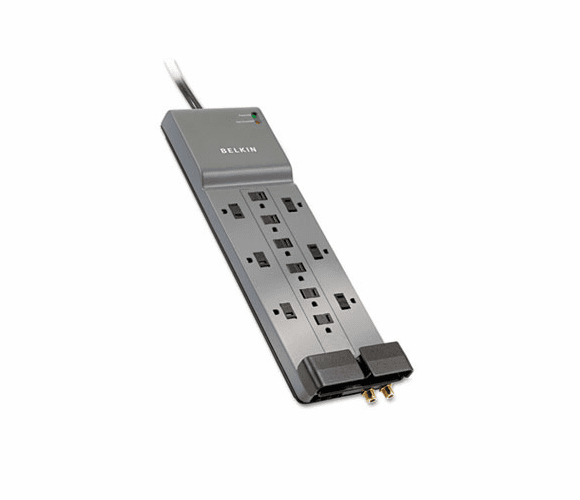 BLKBE11223008 Professional Series SurgeMaster Surge Protector, 12 Outlets, 8ft Cord By BELKIN COMPONENTS
