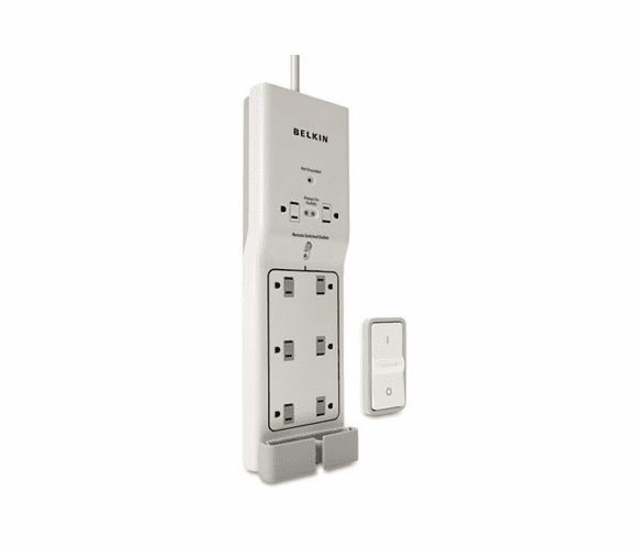 BLKBG10800104DP Conserve Energy Saving Surge Protector w/Remote Switch, 8 Outlets, 4 ft Cord By BELKIN COMPONENTS