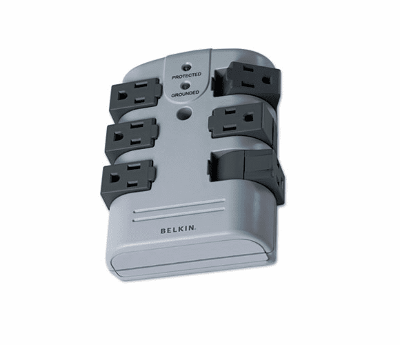 BLKBP106000 Pivot Plug Surge Protector, 6 Outlets, 1080 Joules By BELKIN COMPONENTS
