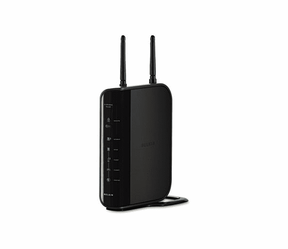 BLKF5D82364 N Wireless Router, 4 LAN Ports, 2.4GHz, Black By BELKIN COMPONENTS