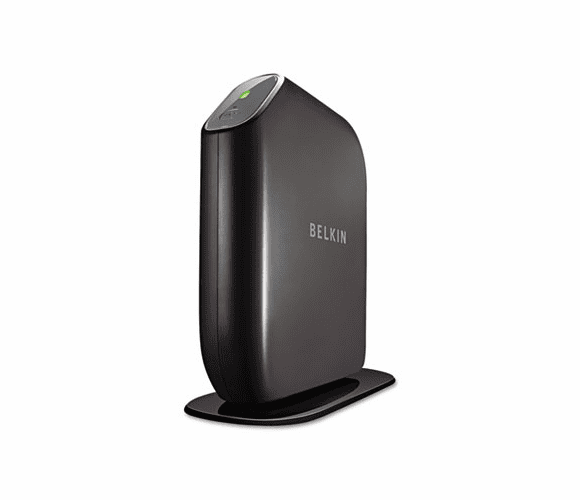 BLKF7D7302 Share N300 Wireless N+ Router, 4 LAN/1 USB Ports, 2.4GHz, Black By BELKIN COMPONENTS