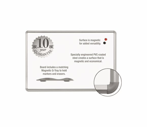 BLT219PG Magne-Rite Magnetic Dry Erase Board, 72 x 48, White, Silver Frame By BALT INC.