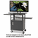 BLT27532 Height-Adjustable Flat Panel TV Cart, 4-Shelf, 24w x 18d x 46h, Black By BALT INC.