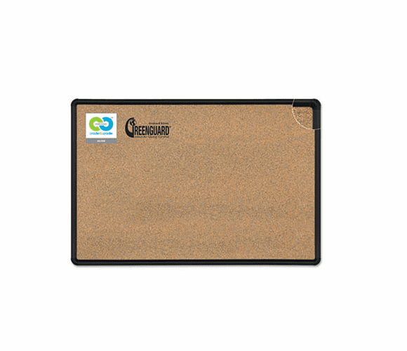 BLT300PGT1 Black Splash-Cork Board, 72 x 48, Natural Cork, Black Frame By BALT INC.