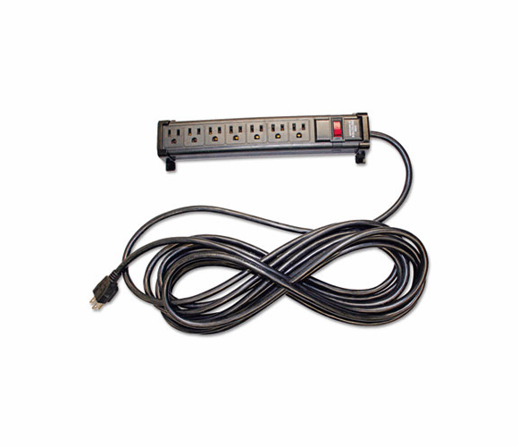 BLT66572 Seven-Outlet Electrical Assembly with Winder, 25-Foot Cord, Black By BALT INC.