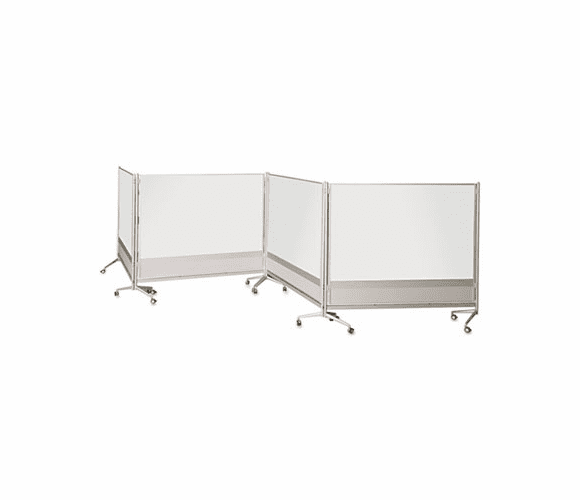 BLT74764 D.O.C. Mobile Double-Sided Marker Board Divider, 72 x 72, Silver By BALT INC.