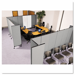 BLT74768 GreatDivide Wall System Fabric Starter Set, 97w x 3d x 72h, Gray By BALT INC.