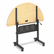 BLT89773 Flipper Training Table, Half-Round, 48w x 24d x 29-1/2h, Teak By BALT INC.