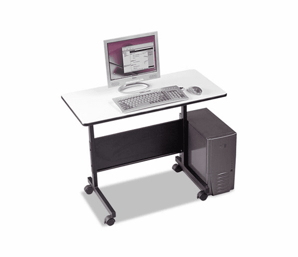 BLT89791 LT Table, 36w x 18d x 27 to 36h, Gray/Black By BALT INC.