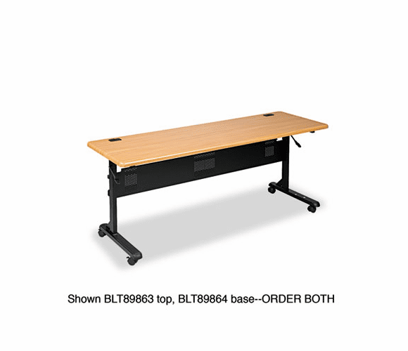 BLT89863 Flipper Training Table Top, Rectangular, 72w x 24d, Teak By BALT INC.