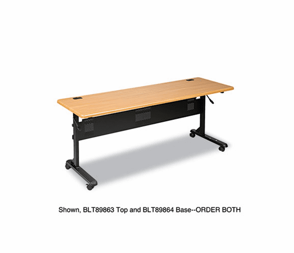 BLT89864 Flipper Training Table Base, Flipping L-Leg, 72w x 24d x 29-1/2h, Black By BALT INC.