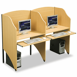 BLT89869 Add-A-Carrel, Laminate, 32-3/4w x 24-1/2d x 48h, Teak By BALT INC.