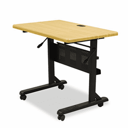 BLT89870 Flipper Training Table, Rectangular, 36w x 24d x 29-1/2h, Teak By BALT INC.