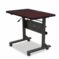 BLT89876 Flipper Training Table, Rectangular, 36w x 24d x 29-1/2h, Mahogany By BALT INC.