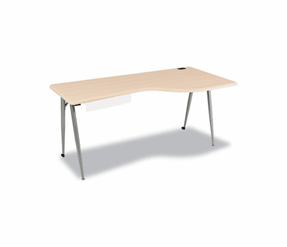 BLT90049 iFlex Series Full Table, 65w x 31d x 29h, Teak/Silver By BALT INC.