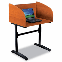 BLT90082 Lumina Starter Carrel, 31-1/4w x 24d x 45-3/4h, Cherry/Black By BALT INC.