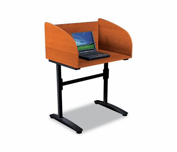 BLT90082 Lumina Starter Carrel, 31-1/4w x 24d x 45-3/4h, Cherry/Black By BALT INC.