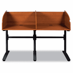 BLT90083 Lumina Add-On Carrel, 31-1/4w x 24d x 45-3/4h, Cherry/Black By BALT INC.
