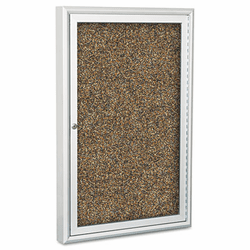 BLT94PSBO95C Enclosed Rubber-Tak Bulletin Cabinet, 24"w x 36"h, Aluminum Frame By BALT INC.
