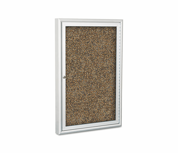 BLT94PSBO95C Enclosed Rubber-Tak Bulletin Cabinet, 24"w x 36"h, Aluminum Frame By BALT INC.