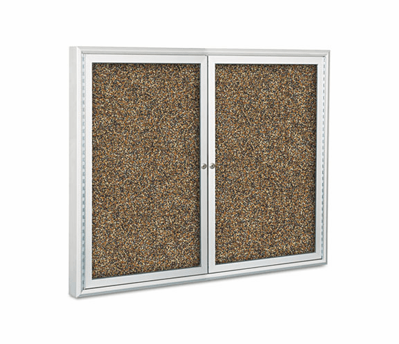 BLT94PSCO95C Enclosed Rubber-Tak Bulletin Cabinet, 48"w x 36"h, Aluminum Frame By BALT INC.