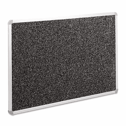 BLTBRT12300 Recycled Rubber-Tak Tackboard, 36 x 24, Black w/Aluminum Frame By BALT INC.
