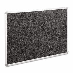 BLTBRT12400 Recycled Rubber-Tak Tackboard, 48 x 36, Black w/Aluminum Frame By BALT INC.