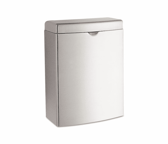 BOB270 Contura Sanitary Napkin Receptacle, Rectangular, Stainless Steel, 1 gal By BOBRICK WASHROOM