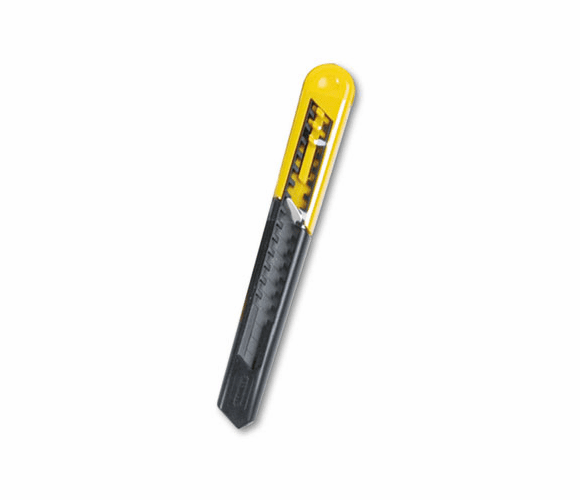 BOS10150 Straight Handle Knife w/Retractable 13-Point Snap-Off Blade, Black/Yellow By STANLEY BOSTITCH