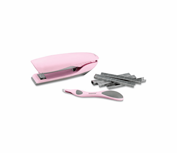 BOSB326PPVLTPNK Velvet Touch No-Jam Stapler, 20-Sheet Capacity, Pink By STANLEY BOSTITCH