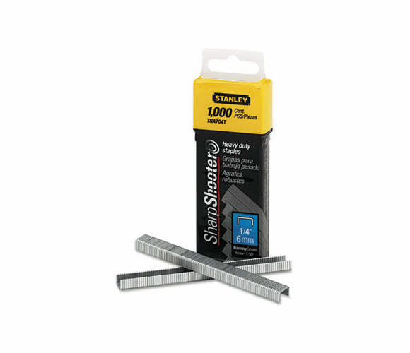 BOSTRA704T Sharpshooter 1/4 Inch Leg Length Staples, 1,000/Box By STANLEY BOSTITCH