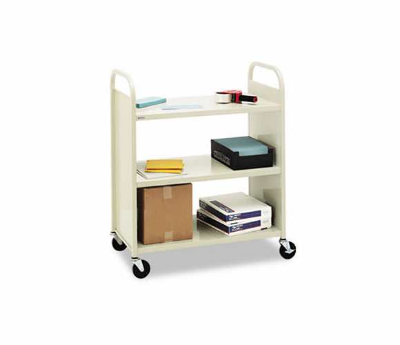 BREF336 Steel Flat Shelf Cart/Stand, 3-Shelf, 36 x 18 x 43, Putty By BRETFORD MFG CO