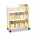 BREL330 Steel Slant Shelf Single-Sided Book Cart/Stand, 3-Shelf, 36 x 14 x 43, Putty By BRETFORD MFG CO