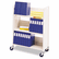 BREL330 Steel Slant Shelf Single-Sided Book Cart/Stand, 3-Shelf, 36 x 14 x 43, Putty By BRETFORD MFG CO