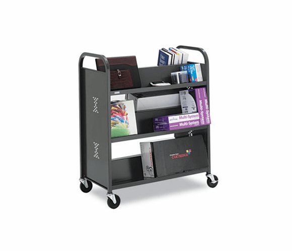 BRETMB03ANMBT TechMark Book & Utility Truck, 6-Shelf, 36w x 18d x 43h, Anthracite By BRETFORD MFG CO