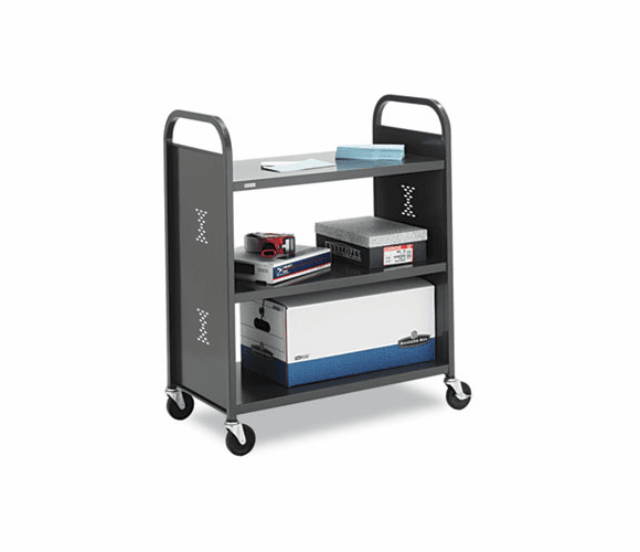 BRETMU04ANMBT TechMark Book & Utility Truck, 3-Shelf, 36w x 18d x 43h, Anthracite By BRETFORD MFG CO