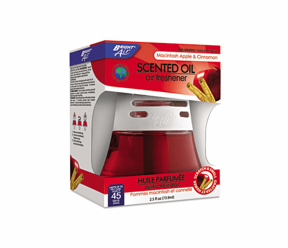 BRI900022 Scented Oil Air Freshener, Macintosh Apple & Cinnamon, 2.5 oz By BRIGHT AIR