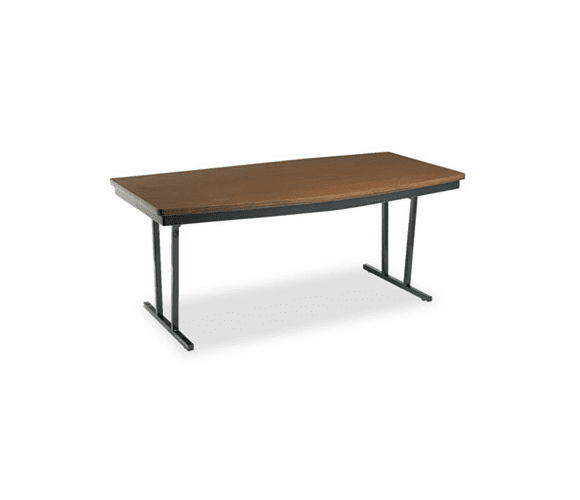 BRKECT366WA Economy Conference Folding Table, Boat, 72w x 36d x 30h, Walnut By BARRICKS MANUFACTURING CO