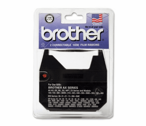 Brother 1230 Correctable Ribbon for Daisy Wheel Typewriter (2 Pack)