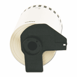 BRTDK2243 Continuous Length Shipping Label Tape for QL-1050, 4in x 100ft Roll, White By BROTHER INTL. CORP.