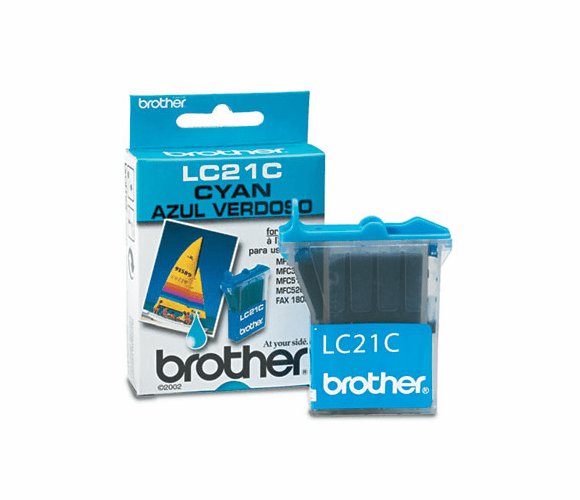 BRTLC21C LC21C Ink, 450 Page-Yield, Cyan By BROTHER INTL. CORP.