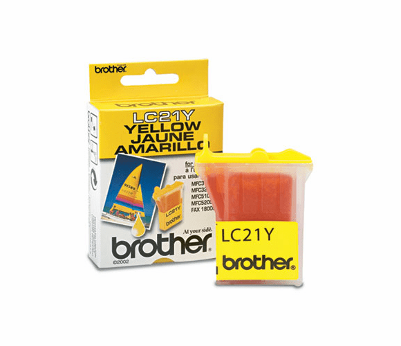 BRTLC21Y LC21Y Ink, 450 Page-Yield, Yellow By BROTHER INTL. CORP.