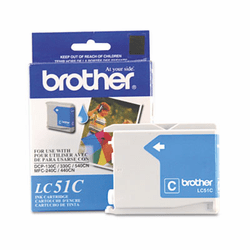 BRTLC51C LC51C Innobella Ink, 400 Page-Yield, Cyan By BROTHER INTL. CORP.