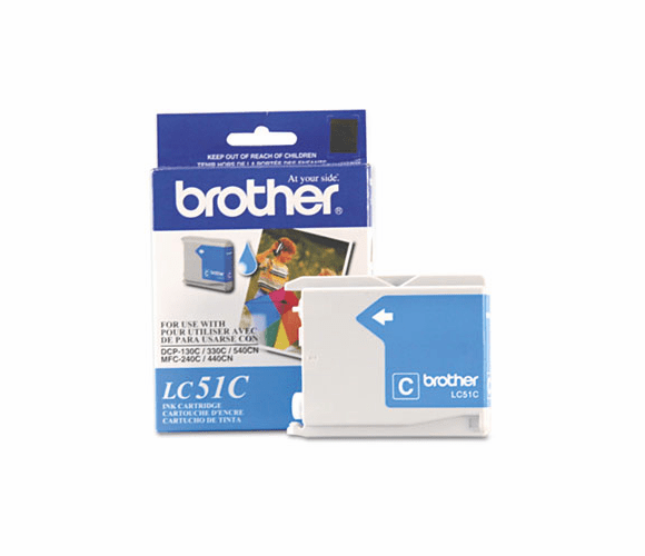 BRTLC51C LC51C Innobella Ink, 400 Page-Yield, Cyan By BROTHER INTL. CORP.