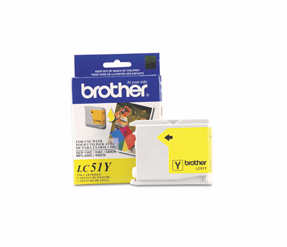 BRTLC51Y LC51Y Innobella Ink, 400 Page-Yield, Yellow By BROTHER INTL. CORP.