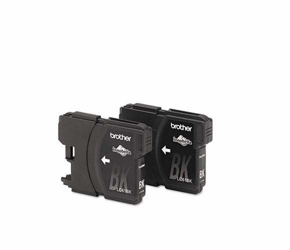 BRTLC612PKS LC612PKS (LC-61) Ink, 500 Page-Yield, 2/Pack, Black By BROTHER INTL. CORP.