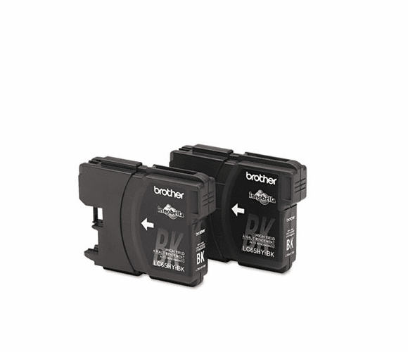 BRTLC652PKS LC652PKS (LC-65) High-Yield Ink, 900 Page-Yield, 2/Pack, Black By BROTHER INTL. CORP.