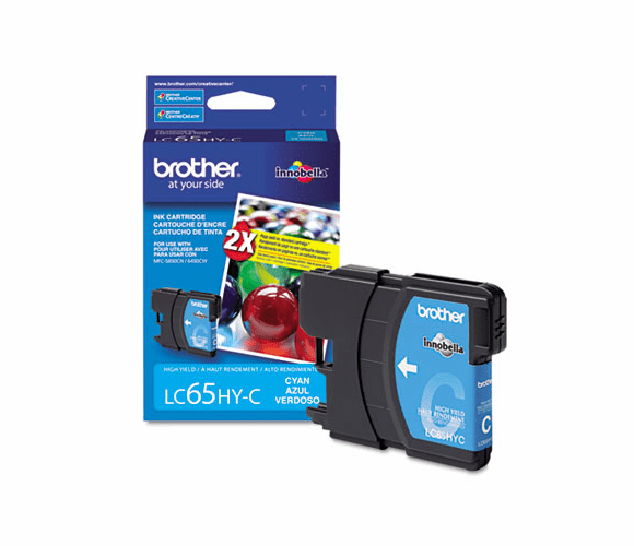 BRTLC65HYC LC65HYC (LC-65HYC) High-Yield Ink, 750 Page-Yield, Cyan By BROTHER INTL. CORP.
