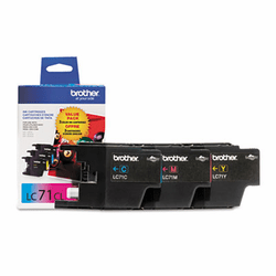BRTLC713PKS LC713PKS (LC-13PKS)  Ink, 300 Page-Yield, Cyan; Magenta; Yellow, 3/Pk By BROTHER INTL. CORP.