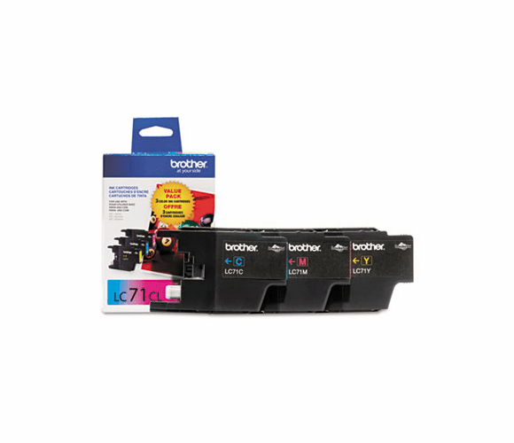 BRTLC713PKS LC713PKS (LC-13PKS)  Ink, 300 Page-Yield, Cyan; Magenta; Yellow, 3/Pk By BROTHER INTL. CORP.